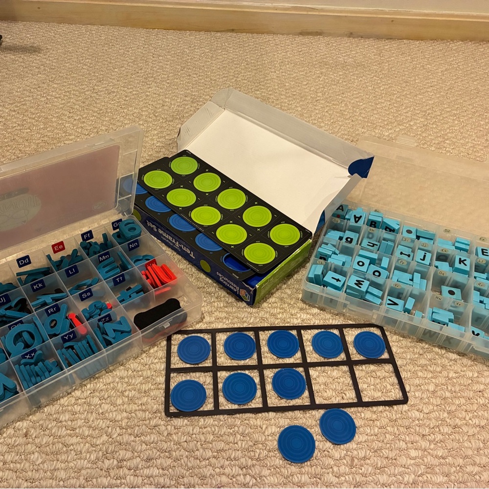 Magnetic Letter Tiles And Ten Frames